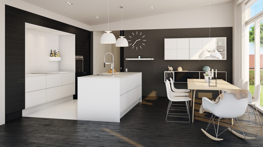 GLAT Hvit og Svart Eik fra Svane Køkkenet