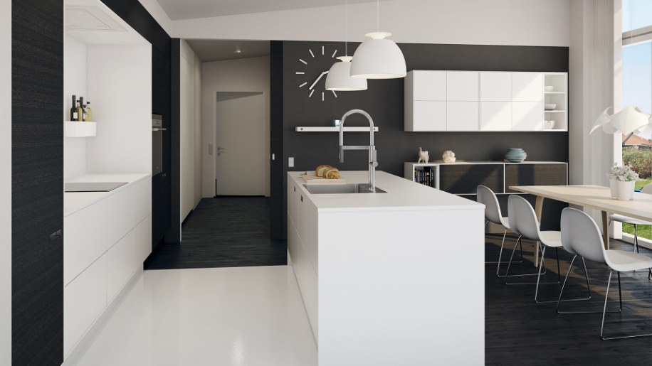 GLAT Hvit og Svart Eik fra Svane Køkkenet