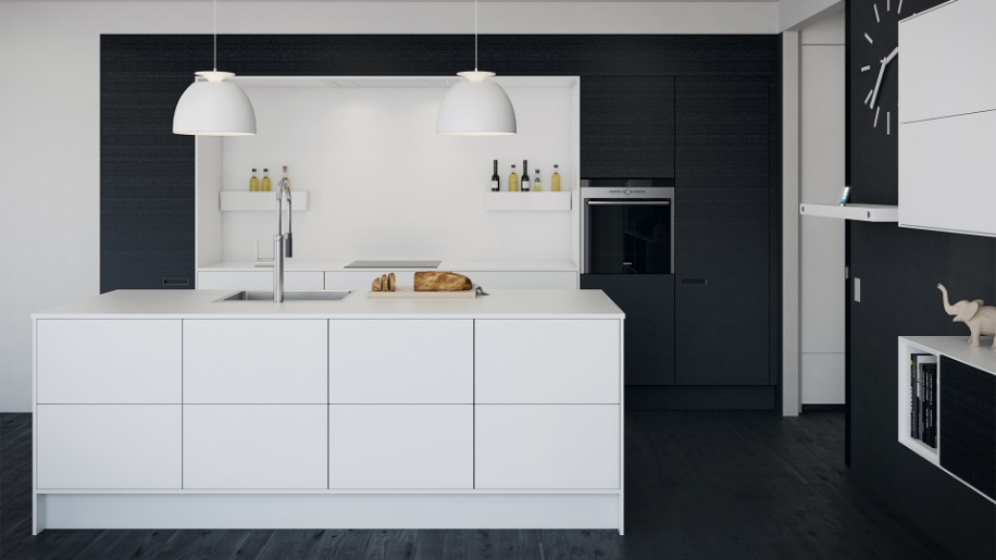 GLAT Hvit og Svart Eik fra Svane Køkkenet